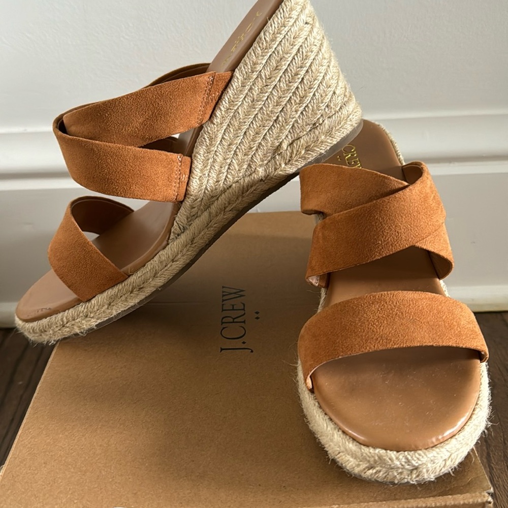 J Crew espadrille wedges. 9.5
